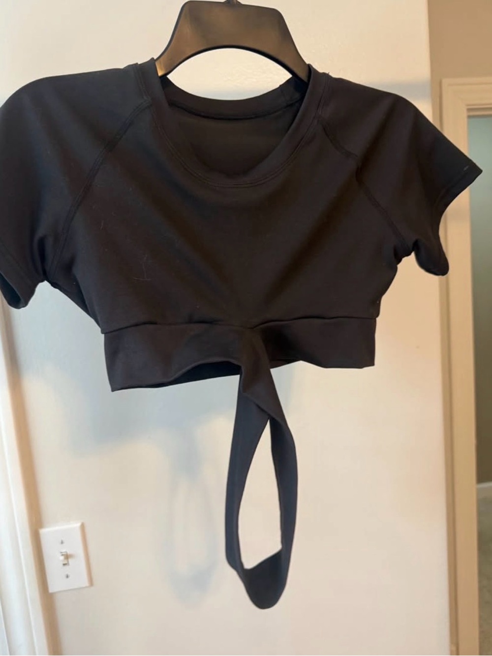 Black Cropped Halara Top